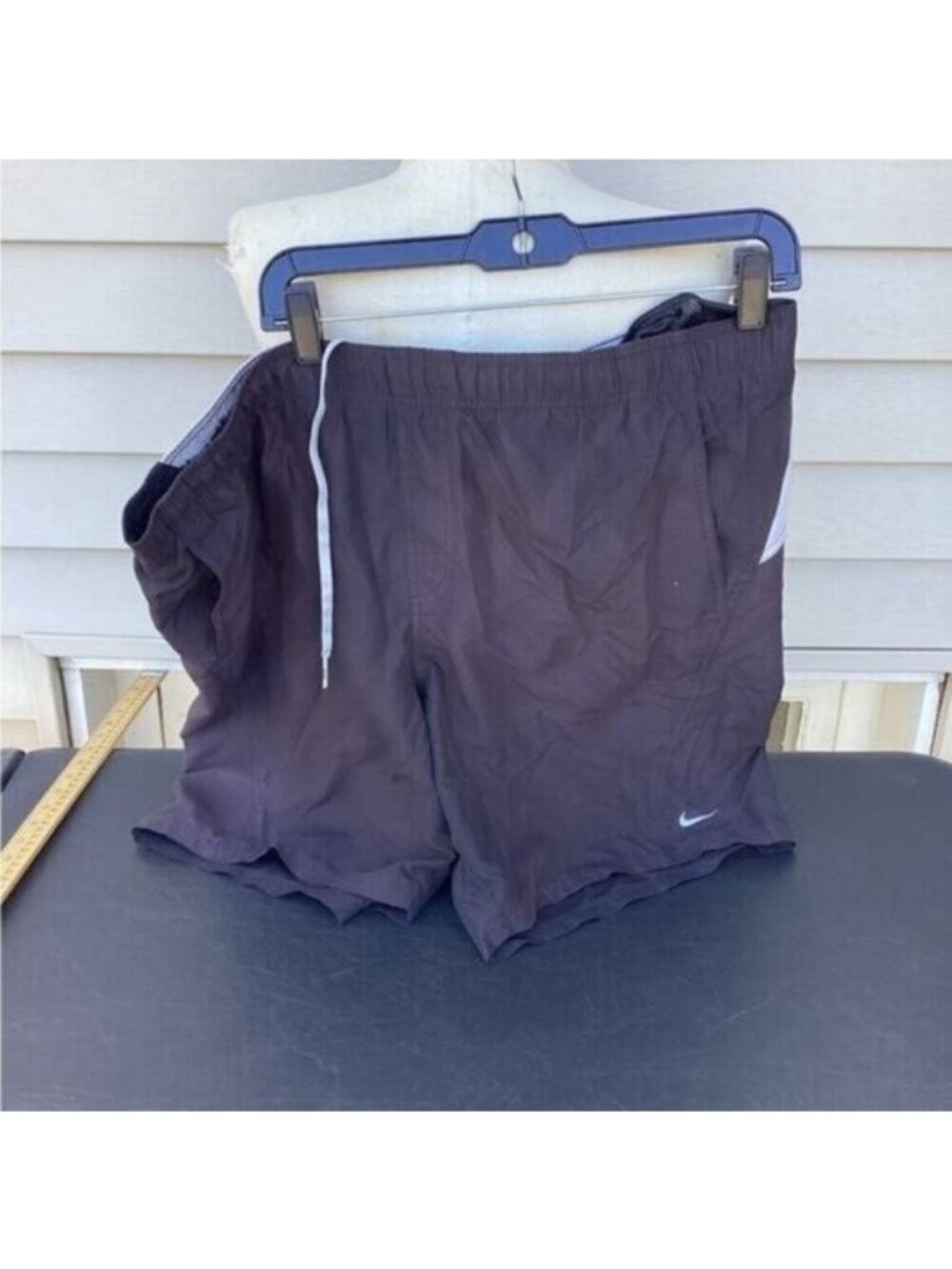 Preppy Streetwear Coquette Utility NIKE Swim Shorts Black Men’s Large - Picture 2 of 5